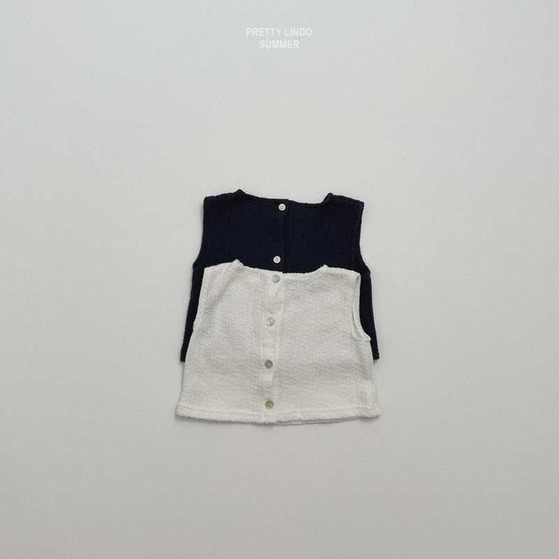 Lindo - Korean Children Fashion - #stylishchildhood - Eyelet Sleeveless Blouse - 4
