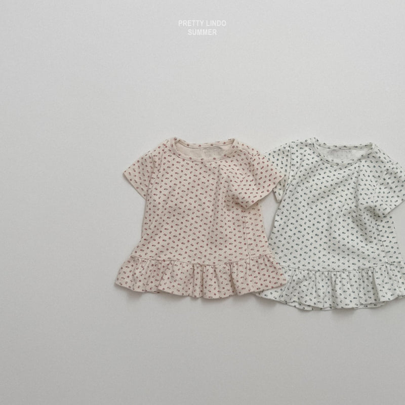 Lindo - Korean Children Fashion - #childofig - Flower Short Sleeve Tee - 3