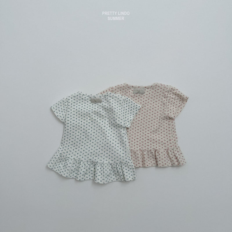 Lindo - Korean Children Fashion - #childofig - Flower Short Sleeve Tee - 4