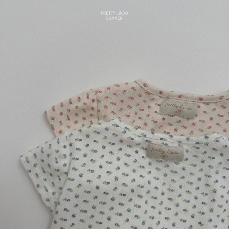 Lindo - Korean Children Fashion - #childrensboutique - Flower Short Sleeve Tee - 5