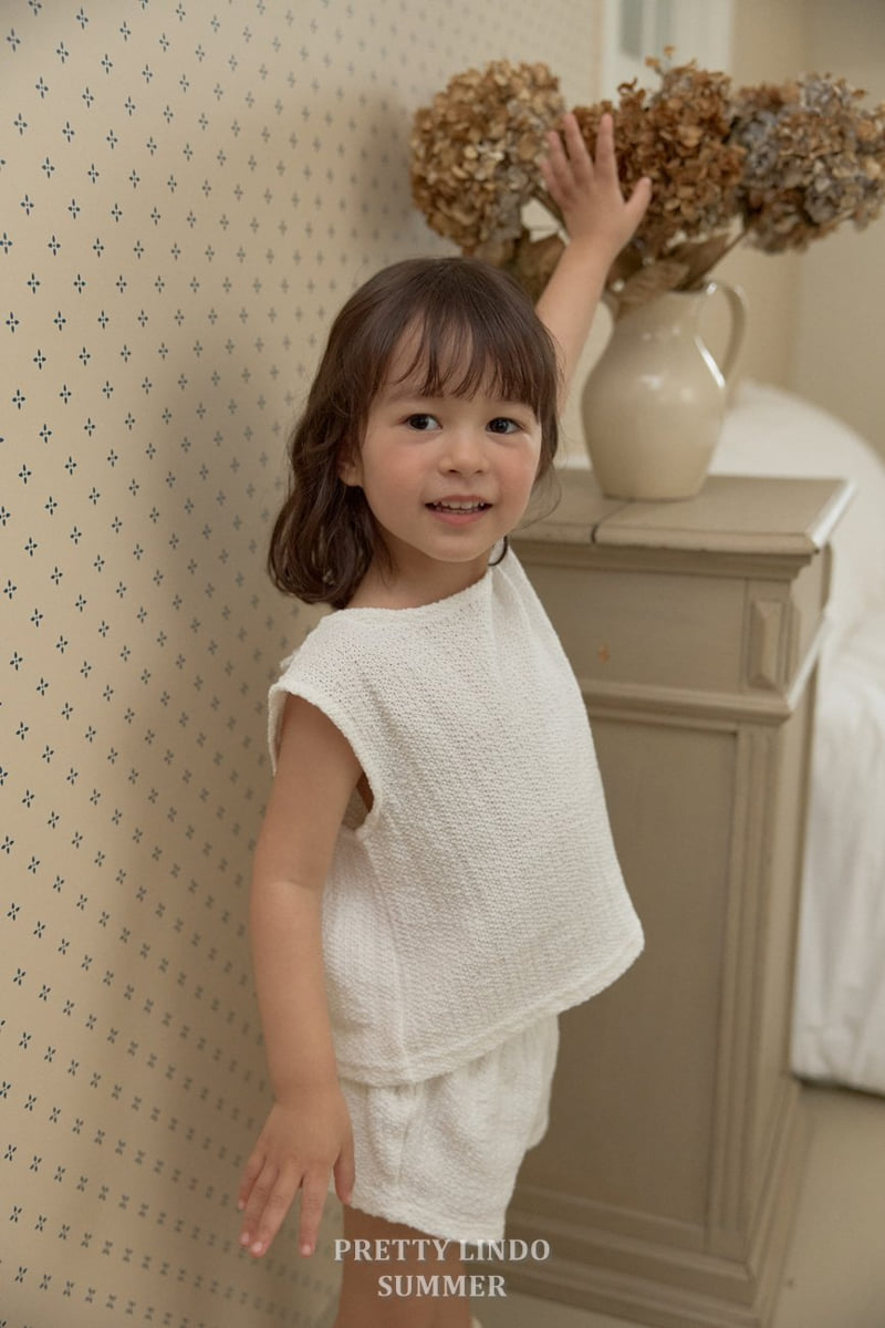 Lindo - Korean Children Fashion - #designkidswear - Eyelet Sleeveless Blouse - 6