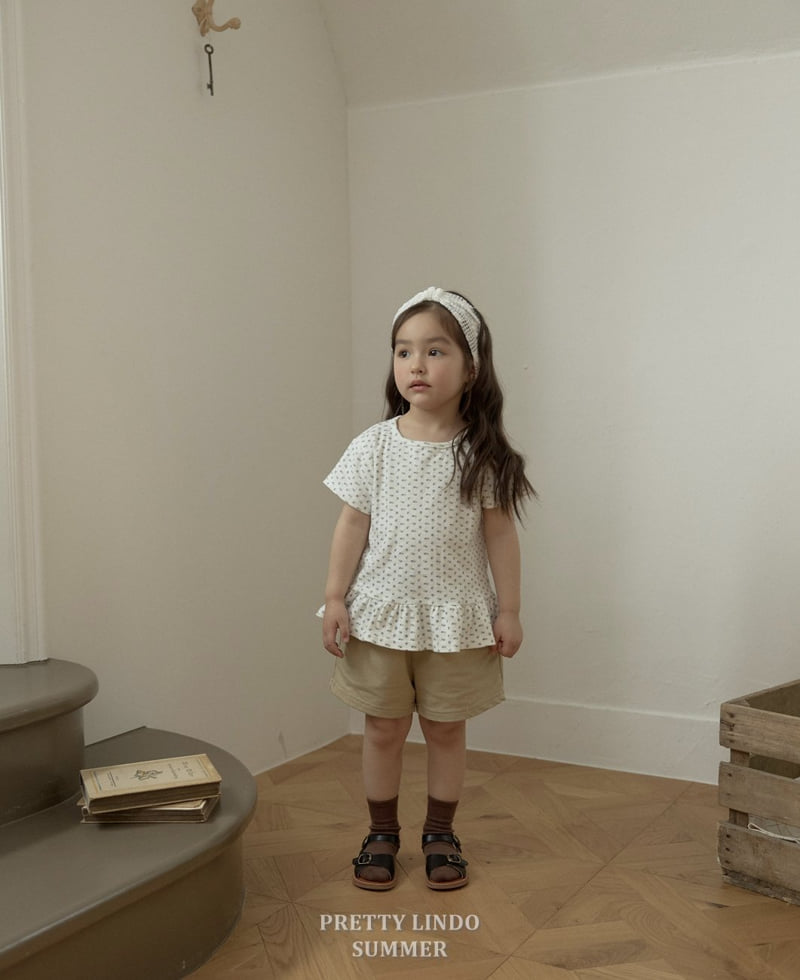 Lindo - Korean Children Fashion - #kidsshorts - Flower Short Sleeve Tee - 9