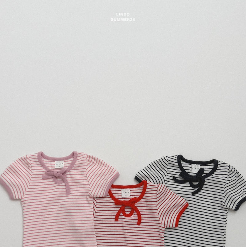 Lindo - Korean Children Fashion - #kidsstore - Elise Stripe Tee - 3