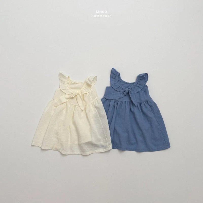 Lindo - Korean Children Fashion - #kidzfashiontrend - V Frill One-piece