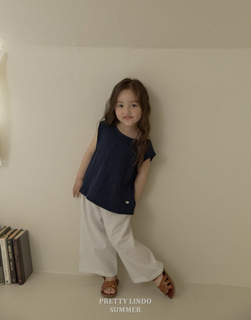 Lindo - Korean Children Fashion - #kidzfashiontrend - Eyelet Sleeveless Blouse - 11
