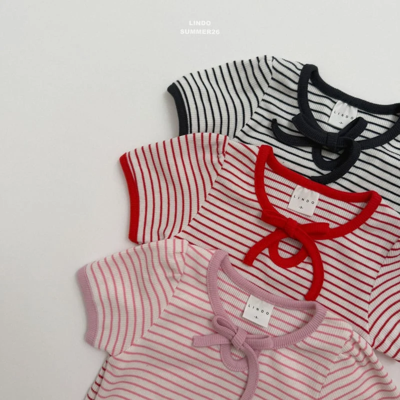 Lindo - Korean Children Fashion - #kidsstore - Elise Stripe Tee - 4