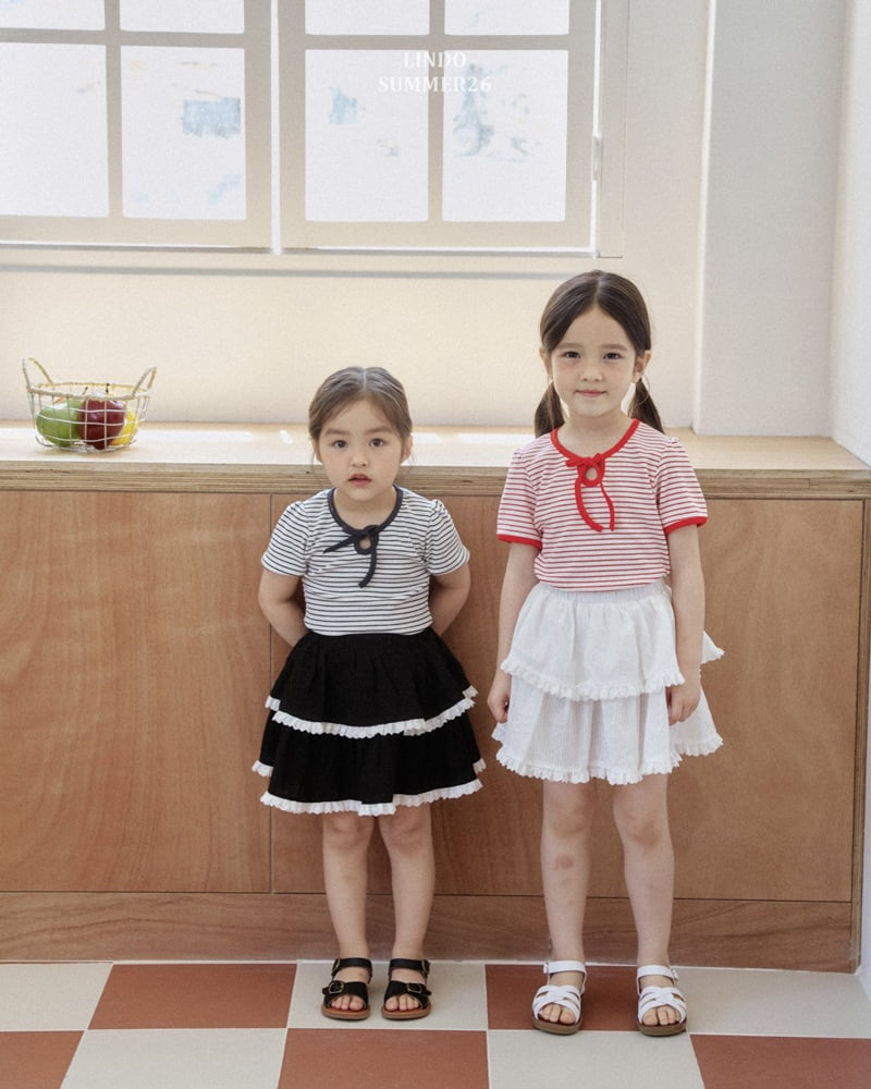 Lindo - Korean Children Fashion - #littlefashionista - Elise Stripe Tee - 6