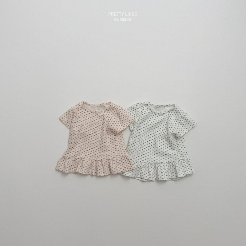 Lindo - Korean Children Fashion - #minifashionista - Flower Short Sleeve Tee