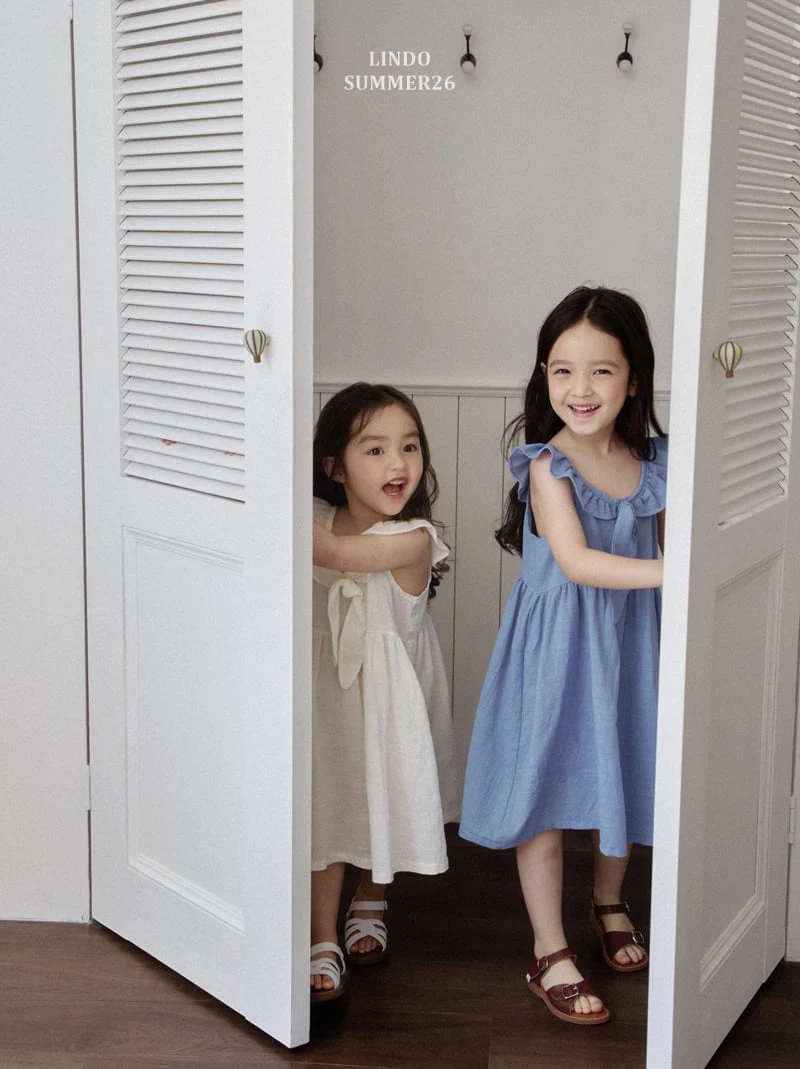 Lindo - Korean Children Fashion - #todddlerfashion - V Frill One-piece - 7