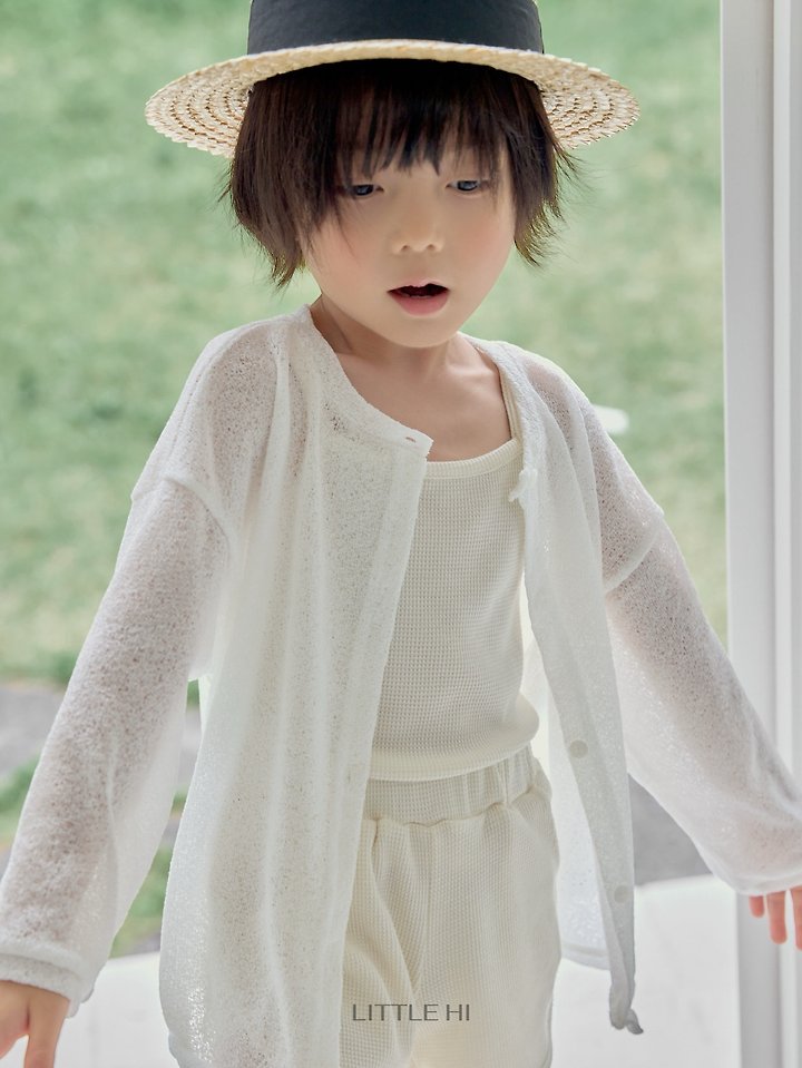 Little Hi - Korean Children Fashion - #Kfashion4kids - Waffle Day Sleeveless Top - 6