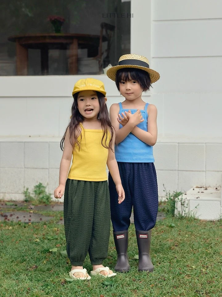 Little Hi - Korean Children Fashion - #designkidswear - Color Talk Ribbed Sleeveless Top - 7