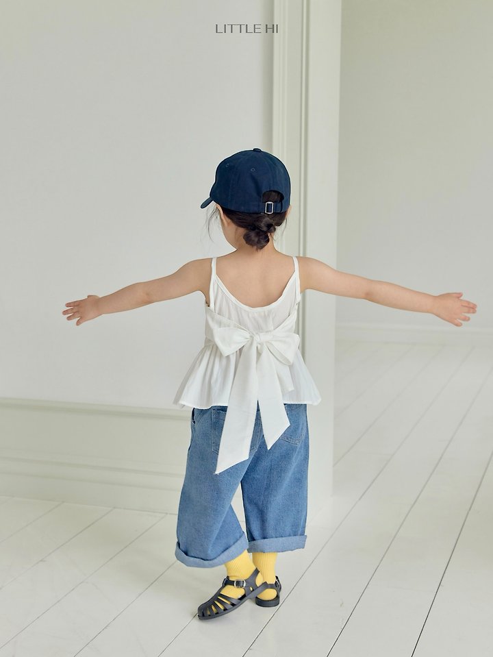 Little Hi - Korean Children Fashion - #fashionkids - Back Ribbon Blouse - 3
