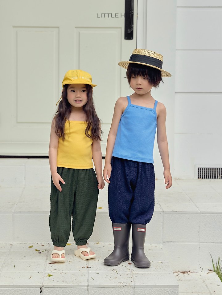 Little Hi - Korean Children Fashion - #kidsshorts - Color Talk Ribbed Sleeveless Top - 10
