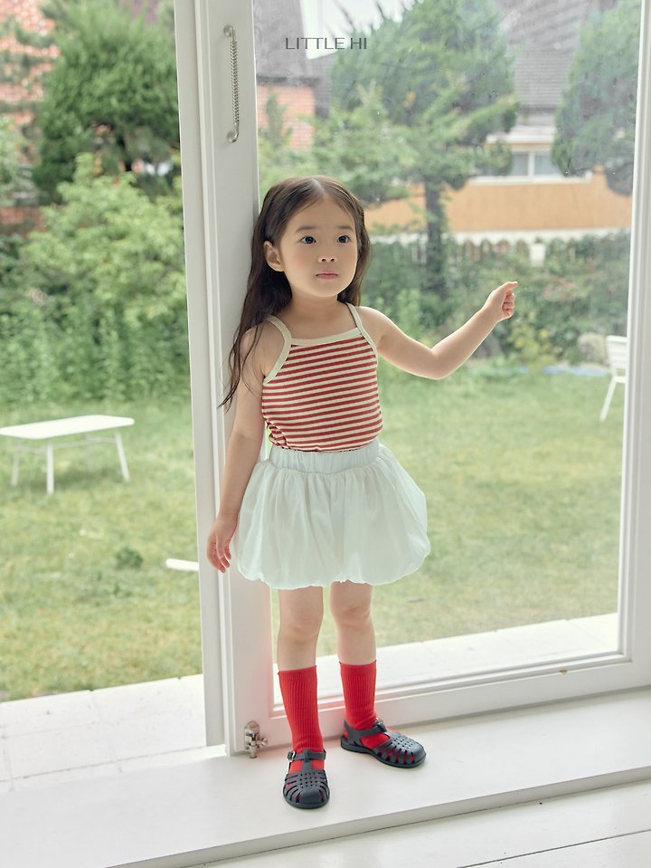 Little Hi - Korean Children Fashion - #kidsshorts - Candy Stripe Sleeveless Top - 6