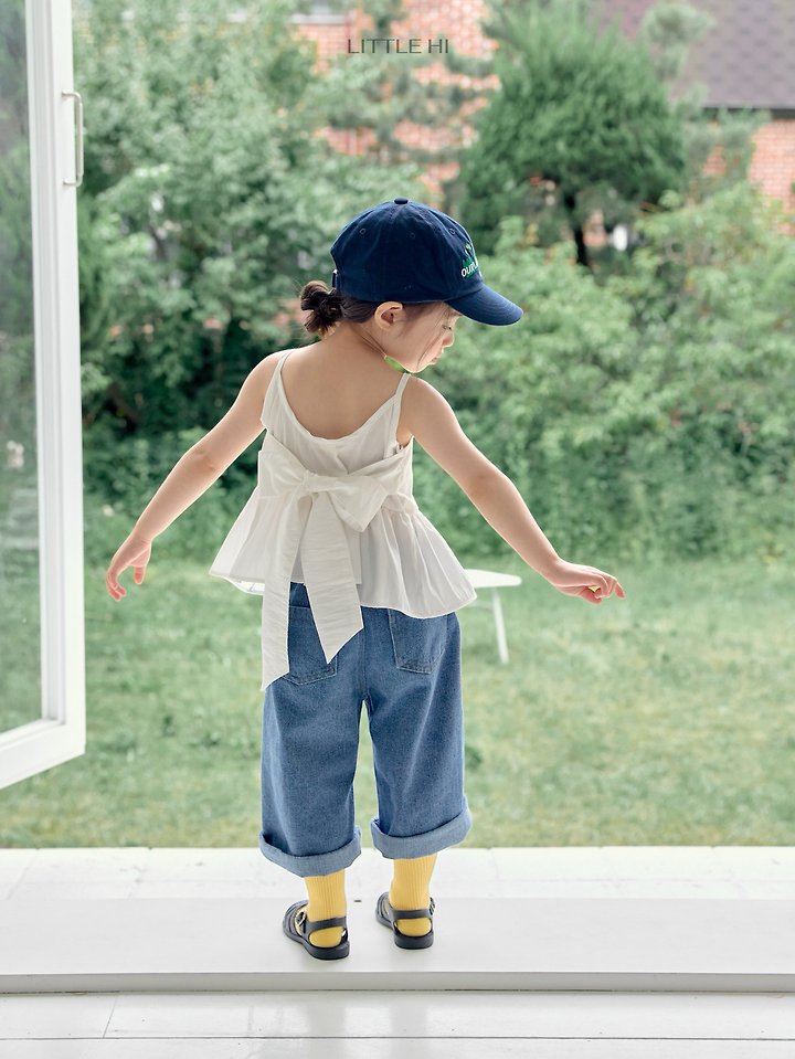 Little Hi - Korean Children Fashion - #kidsstore - Back Ribbon Blouse - 5
