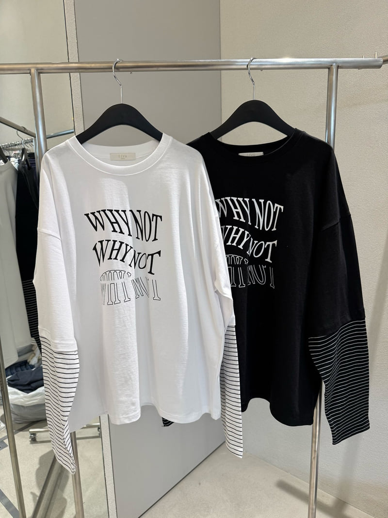 Livu - Korean Women Fashion - #momslook - Double Layer Long Sleeve Tee