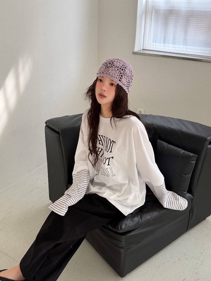 Livu - Korean Women Fashion - #momslook - Double Layer Long Sleeve Tee - 11