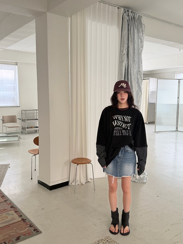 Livu - Korean Women Fashion - #momslook - Double Layer Long Sleeve Tee - 5
