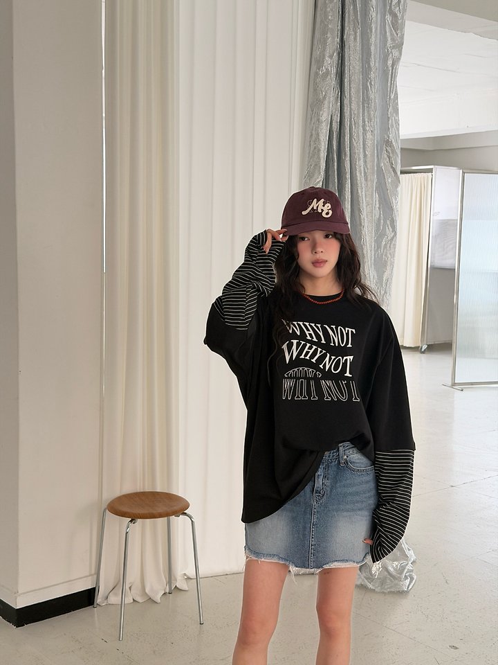 Livu - Korean Women Fashion - #momslook - Double Layer Long Sleeve Tee - 7