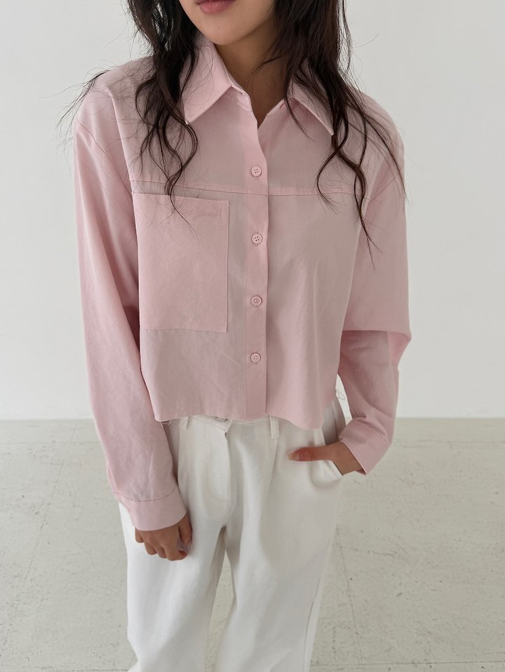 Livu - Korean Women Fashion - #momslook - Rib Embroidered Shirt - 6