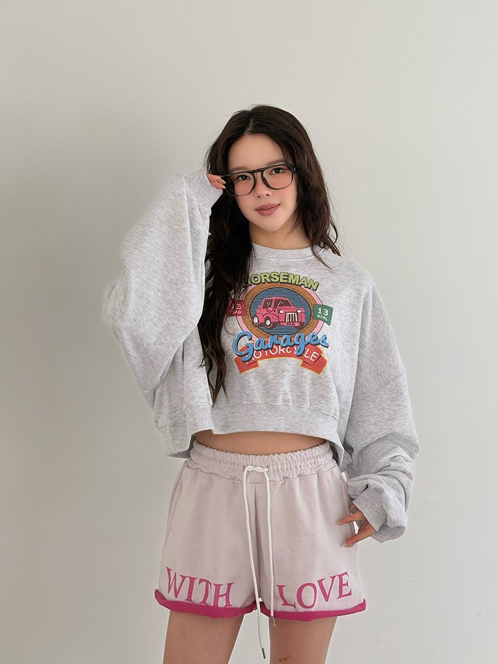 Livu - Korean Women Fashion - #momslook - Holes Crop Sweatshirt - 11