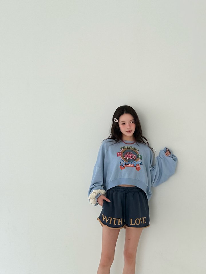 Livu - Korean Women Fashion - #momslook - Holes Crop Sweatshirt - 3