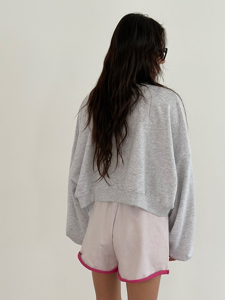Livu - Korean Women Fashion - #momslook - Holes Crop Sweatshirt - 7