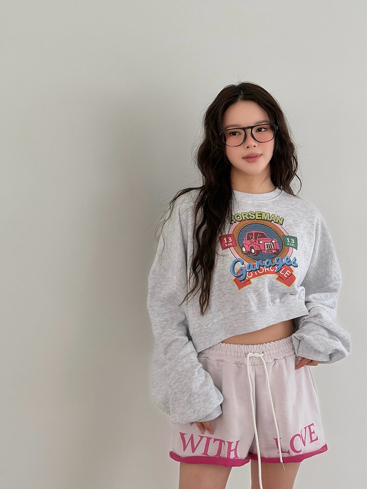 Livu - Korean Women Fashion - #momslook - Holes Crop Sweatshirt - 9