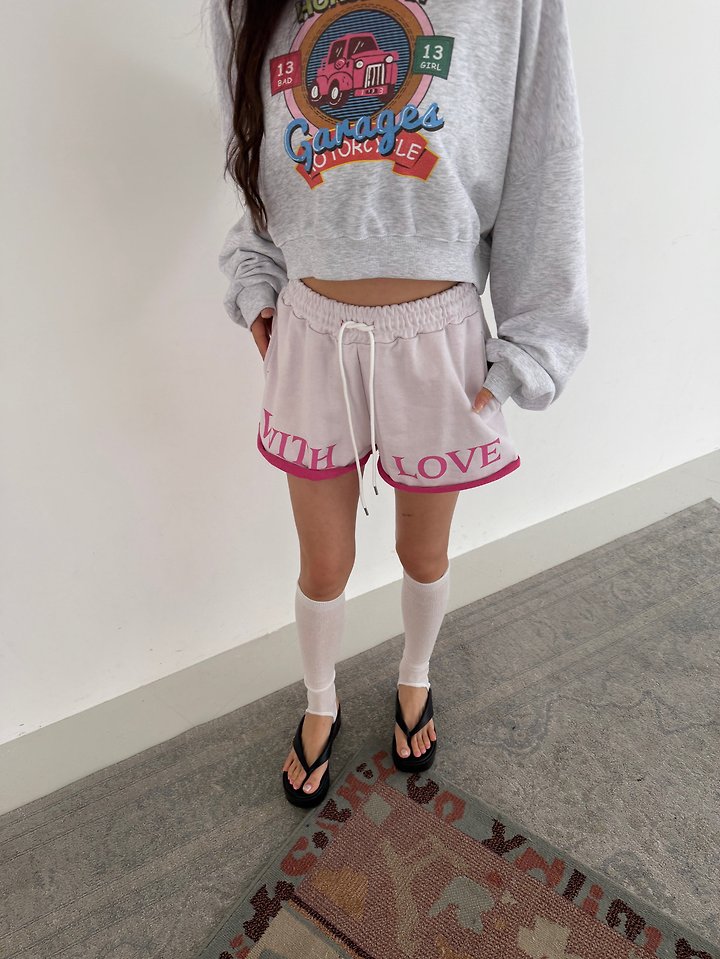 Livu - Korean Women Fashion - #momslook - Love Contrast Shorts - 2