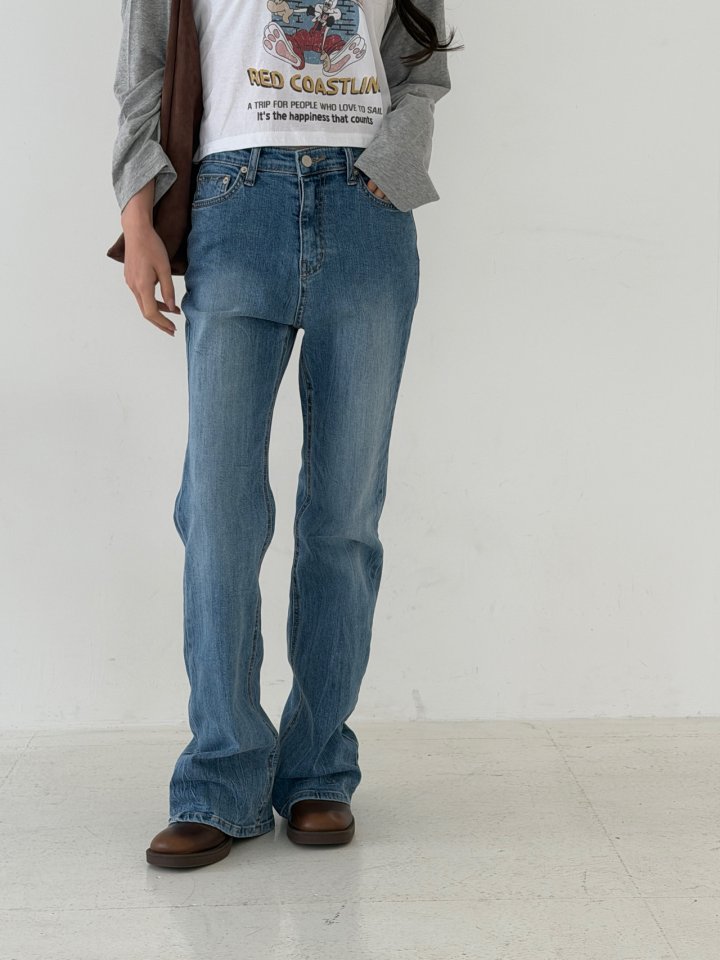 Livu - Korean Women Fashion - #momslook - Bootcut Denim Jeans - 3