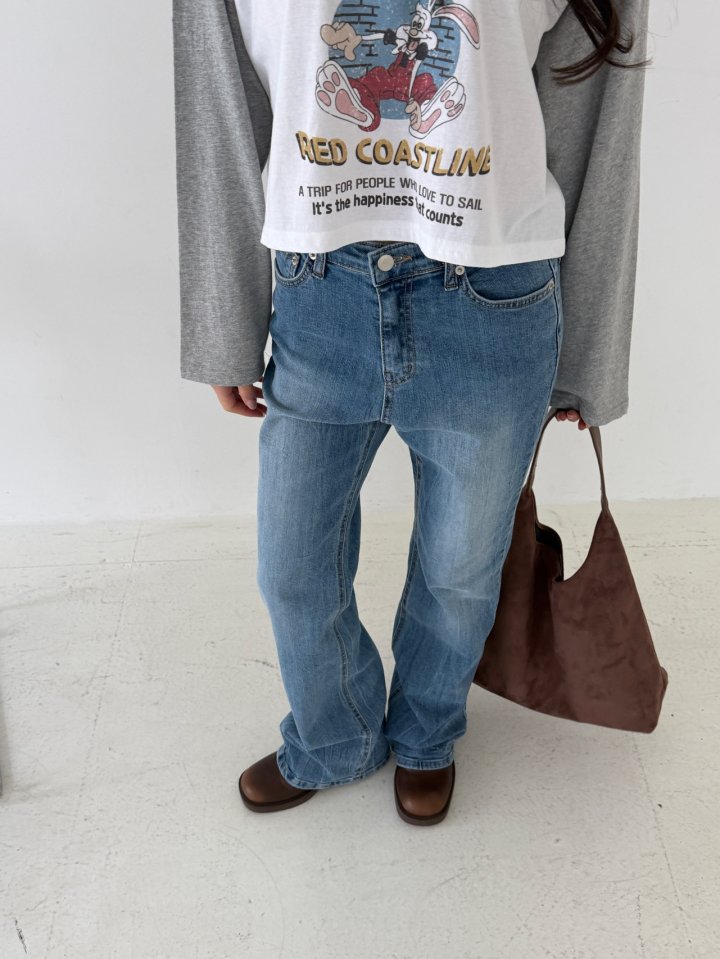 Livu - Korean Women Fashion - #momslook - Bootcut Denim Jeans - 5