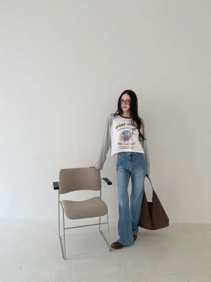 Livu - Korean Women Fashion - #momslook - Raglan Crop Tee - 10