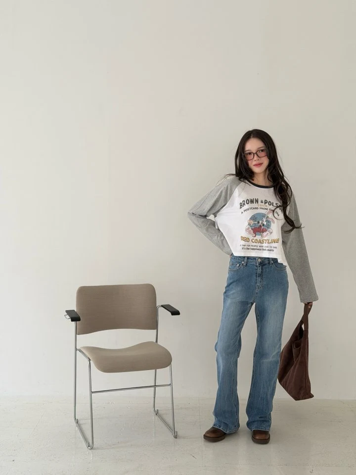 Livu - Korean Women Fashion - #womensfashion - Raglan Crop Tee - 4
