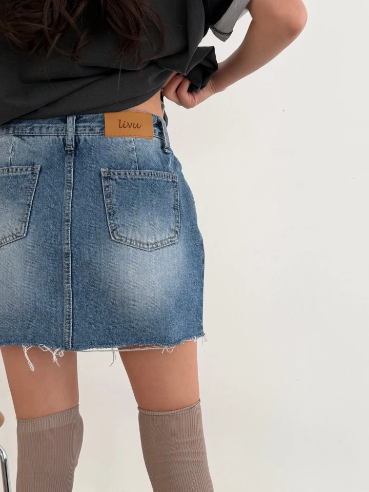 Livu - Korean Women Fashion - #momslook - Denim Skort - 11
