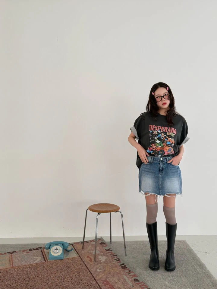 Livu - Korean Women Fashion - #momslook - Denim Skort - 9