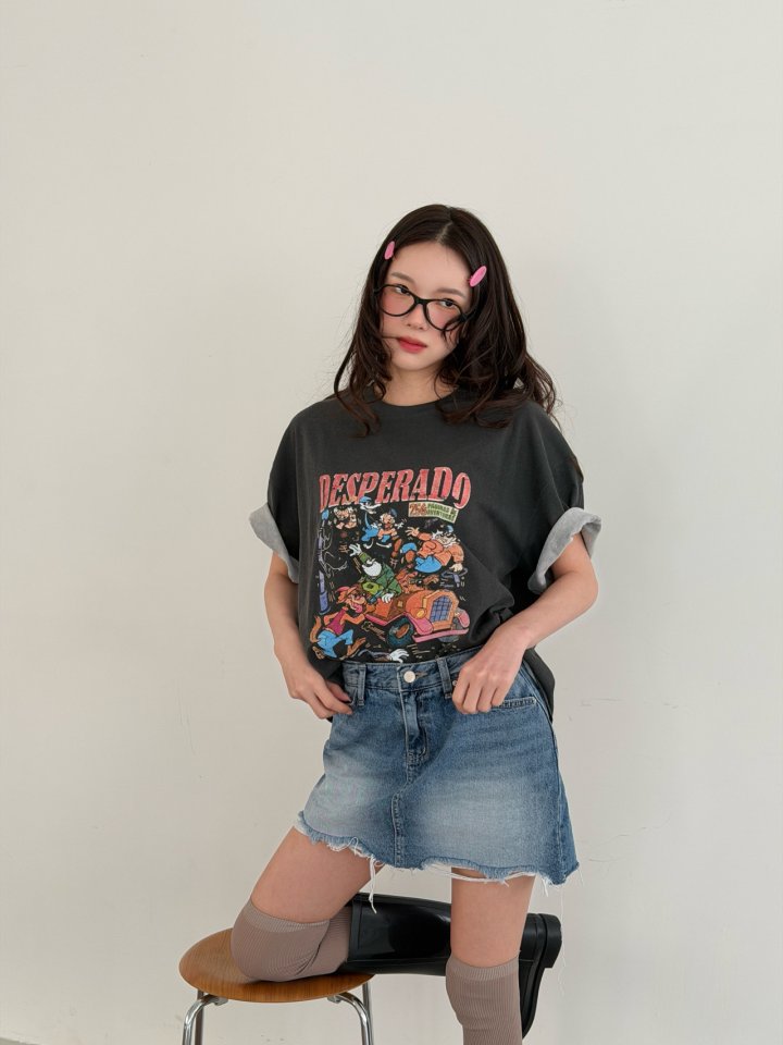 Livu - Korean Women Fashion - #momslook - Pigment Box Tee - 10