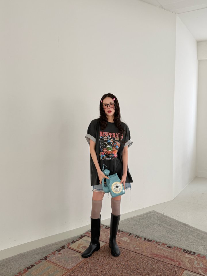 Livu - Korean Women Fashion - #momslook - Pigment Box Tee - 6