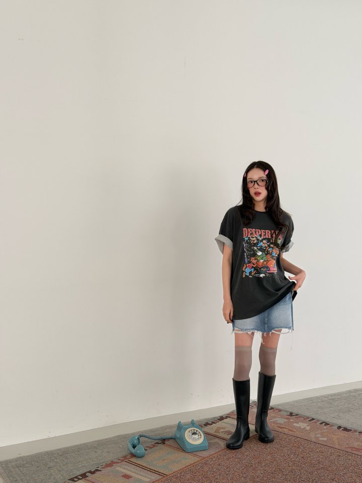 Livu - Korean Women Fashion - #momslook - Pigment Box Tee - 8