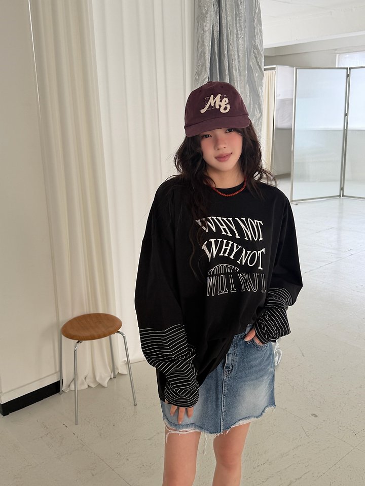 Livu - Korean Women Fashion - #momslook - Double Layer Long Sleeve Tee - 4