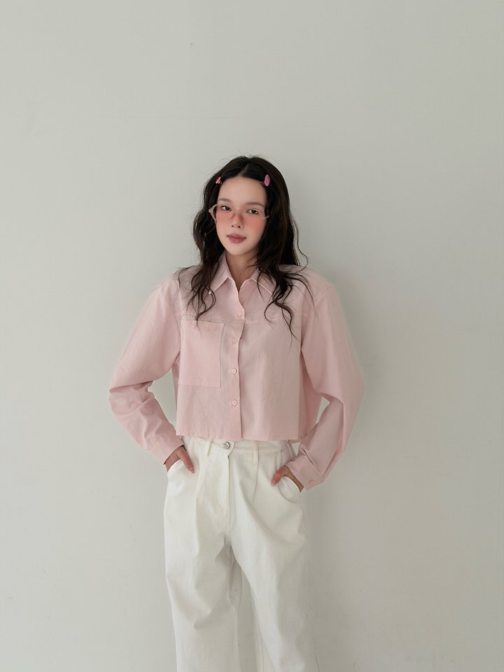 Livu - Korean Women Fashion - #womensfashion - Rib Embroidered Shirt - 7
