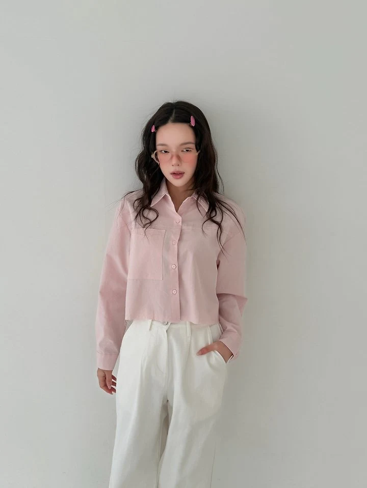 Livu - Korean Women Fashion - #womensfashion - Rib Embroidered Shirt - 9