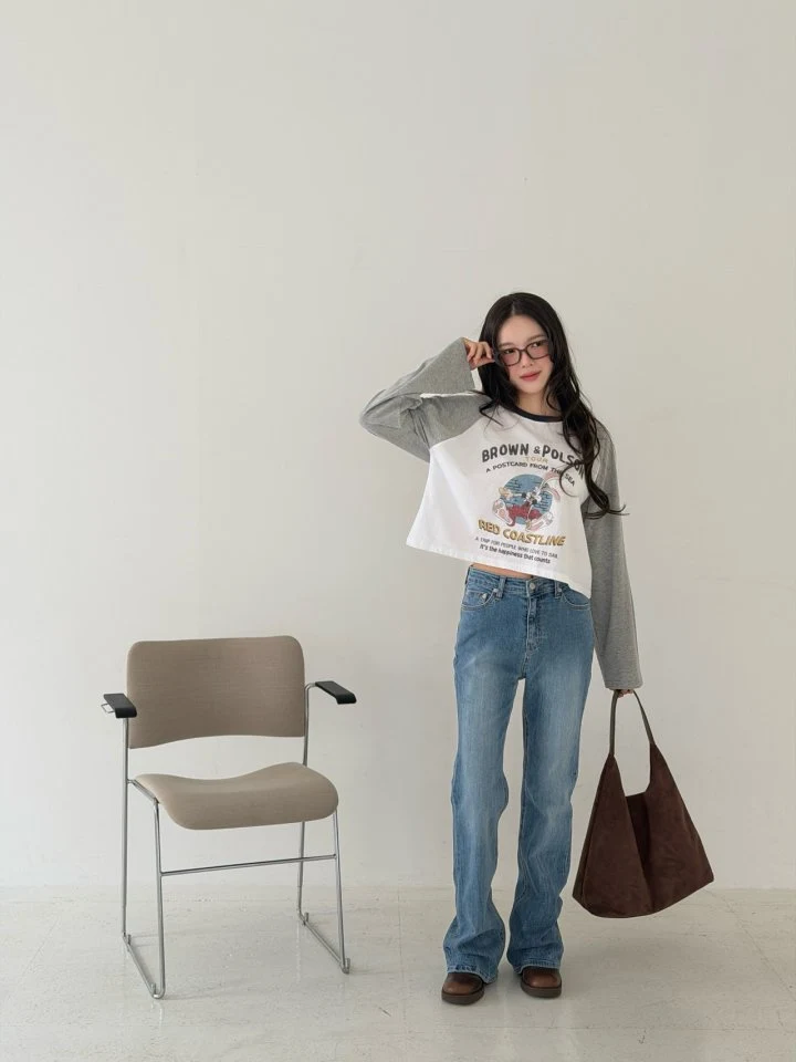 Livu - Korean Women Fashion - #womensfashion - Raglan Crop Tee - 9
