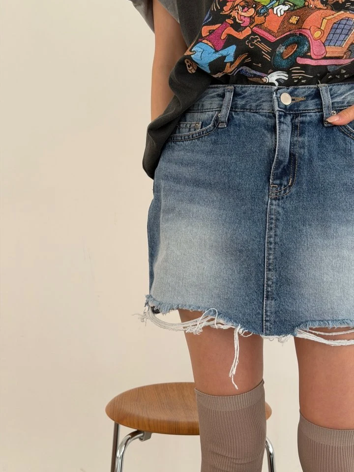 Livu - Korean Women Fashion - #womensfashion - Denim Skort - 6