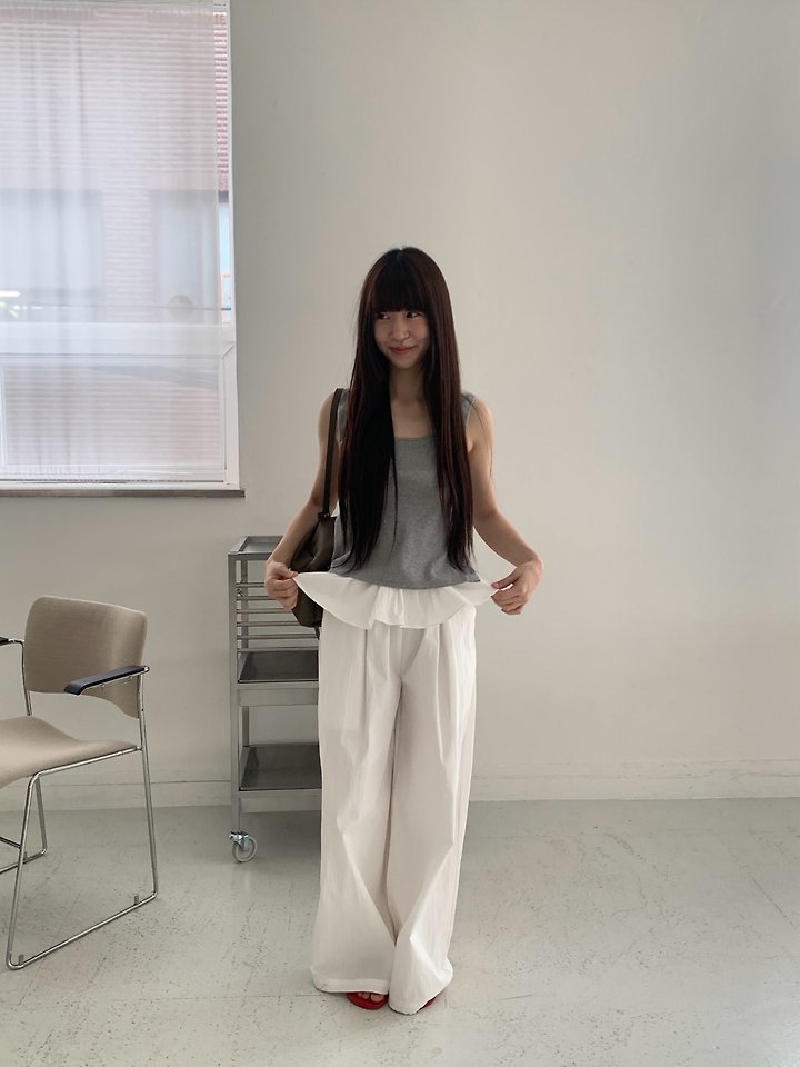 Logarden - Korean Women Fashion - #momslook - Ruffle Wide Pants - 7