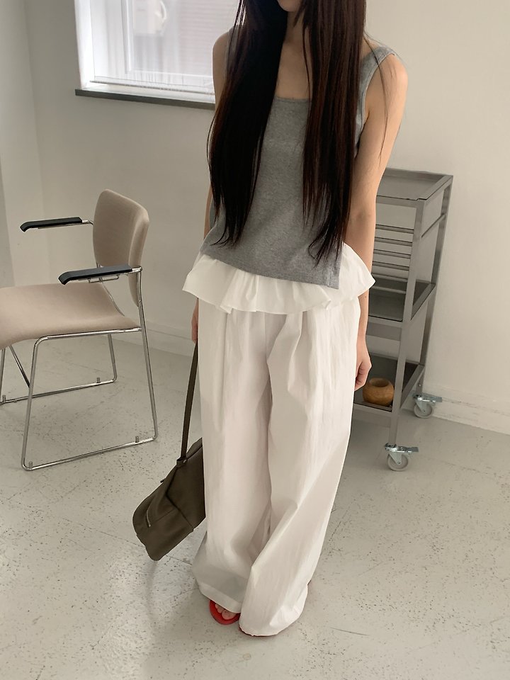 Logarden - Korean Women Fashion - #momslook - Ruffle Wide Pants - 8