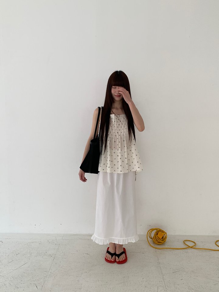 Logarden - Korean Women Fashion - #momslook - Cotton Shirring Skirt - 4