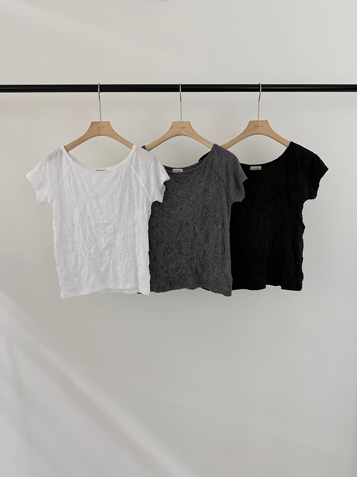 Logarden - Korean Women Fashion - #momslook - Crease Tee