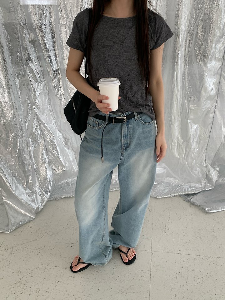 Logarden - Korean Women Fashion - #momslook - Crease Tee - 11