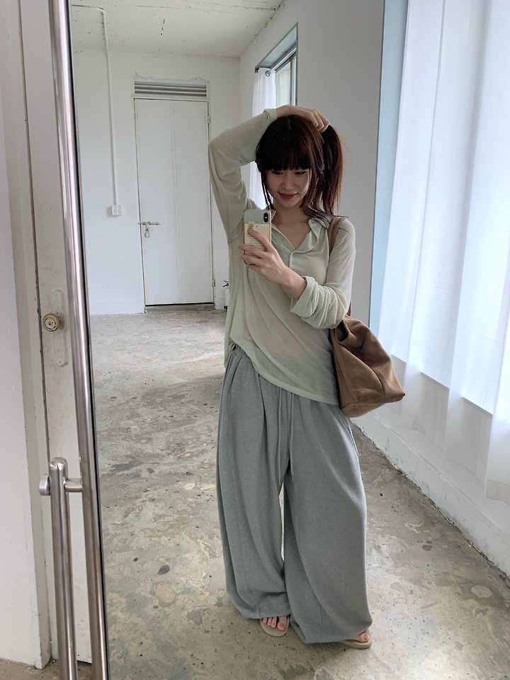 Logarden - Korean Women Fashion - #momslook - Button Collar Tee - 6