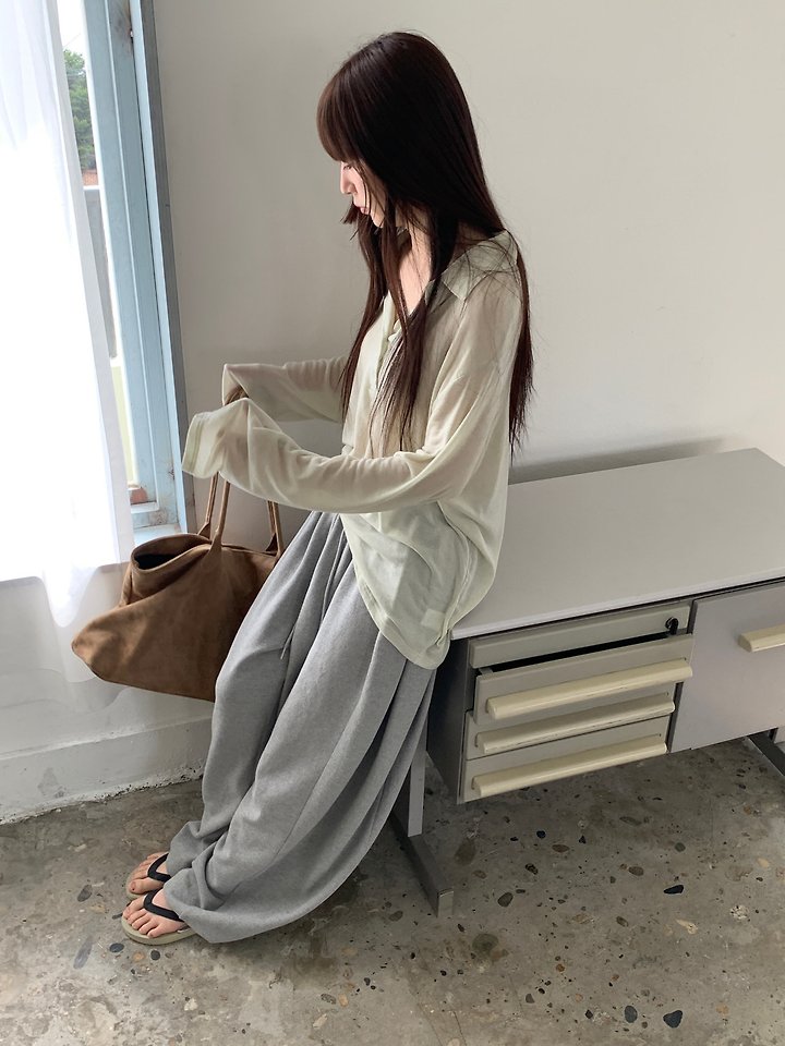 Logarden - Korean Women Fashion - #momslook - Button Collar Tee - 8
